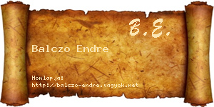 Balczo Endre névjegykártya